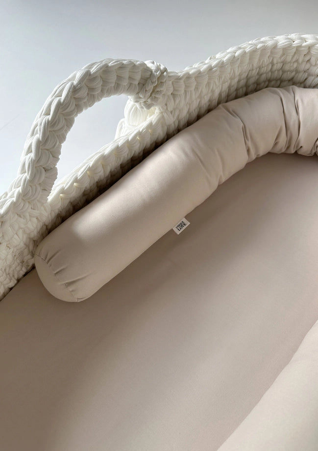 Rollo de cojín para cestas de bebé | beige natural