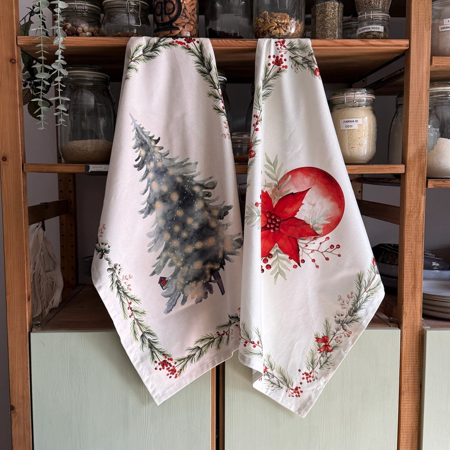 Juego navideño de 2 paños de cocina - Forest
