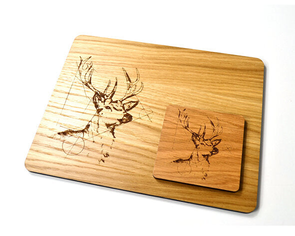 Manteles individuales y posavasos. Colección Native (juego de 6) en caja