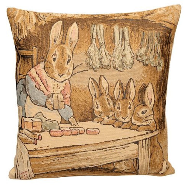 Cojín decorativo con diseño de Peter Rabbit de Beatrix Potter - D