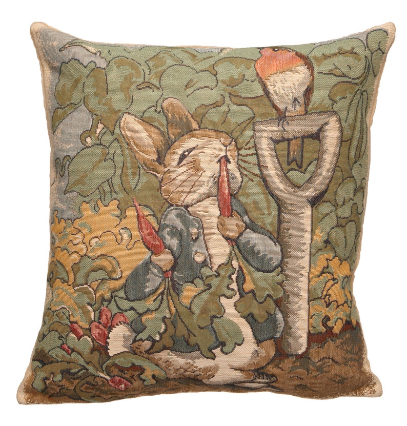 Cojín decorativo con diseño de Peter Rabbit de Beatrix Potter - C