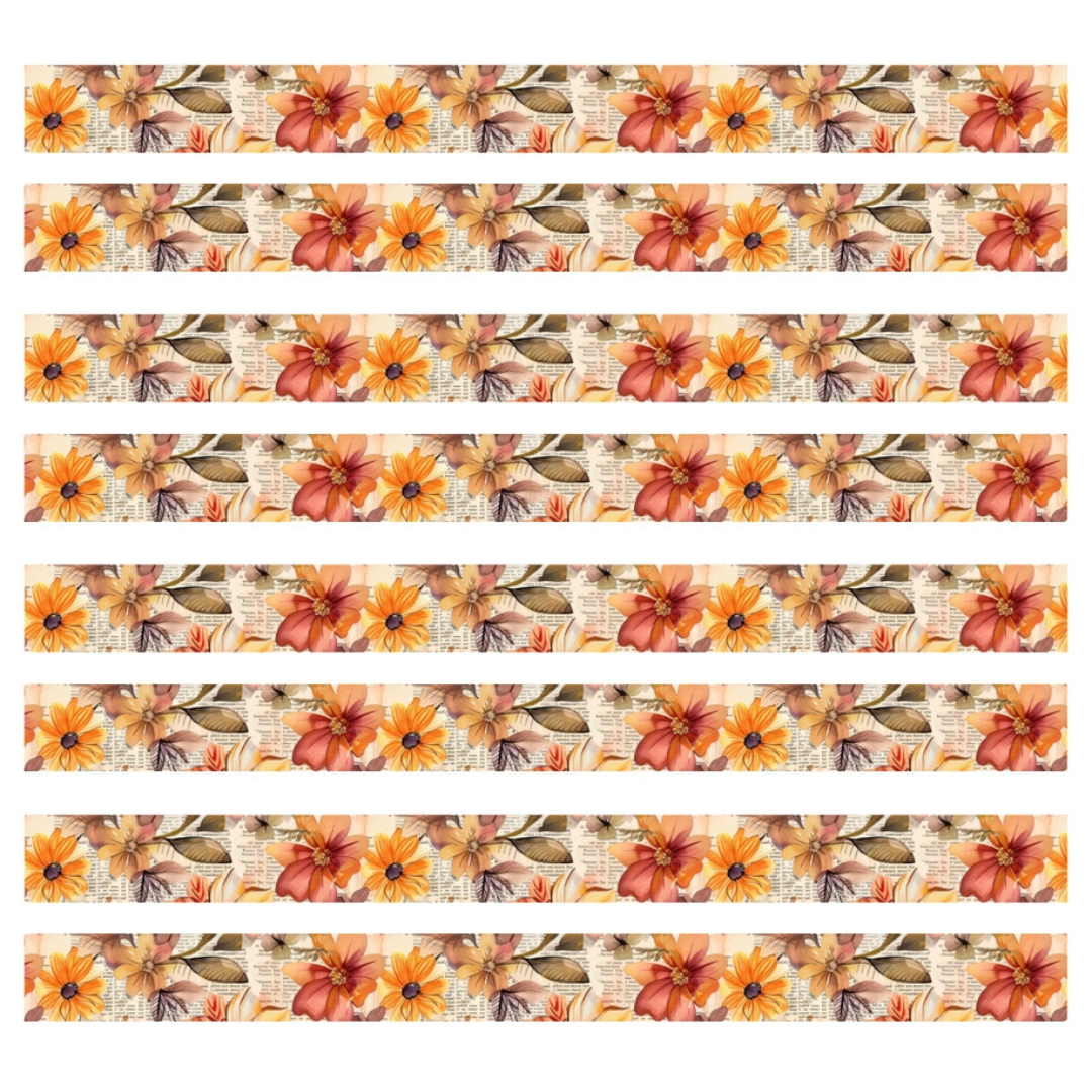 Cinta adhesiva - Flores prensadas - 15 mm x 10 m