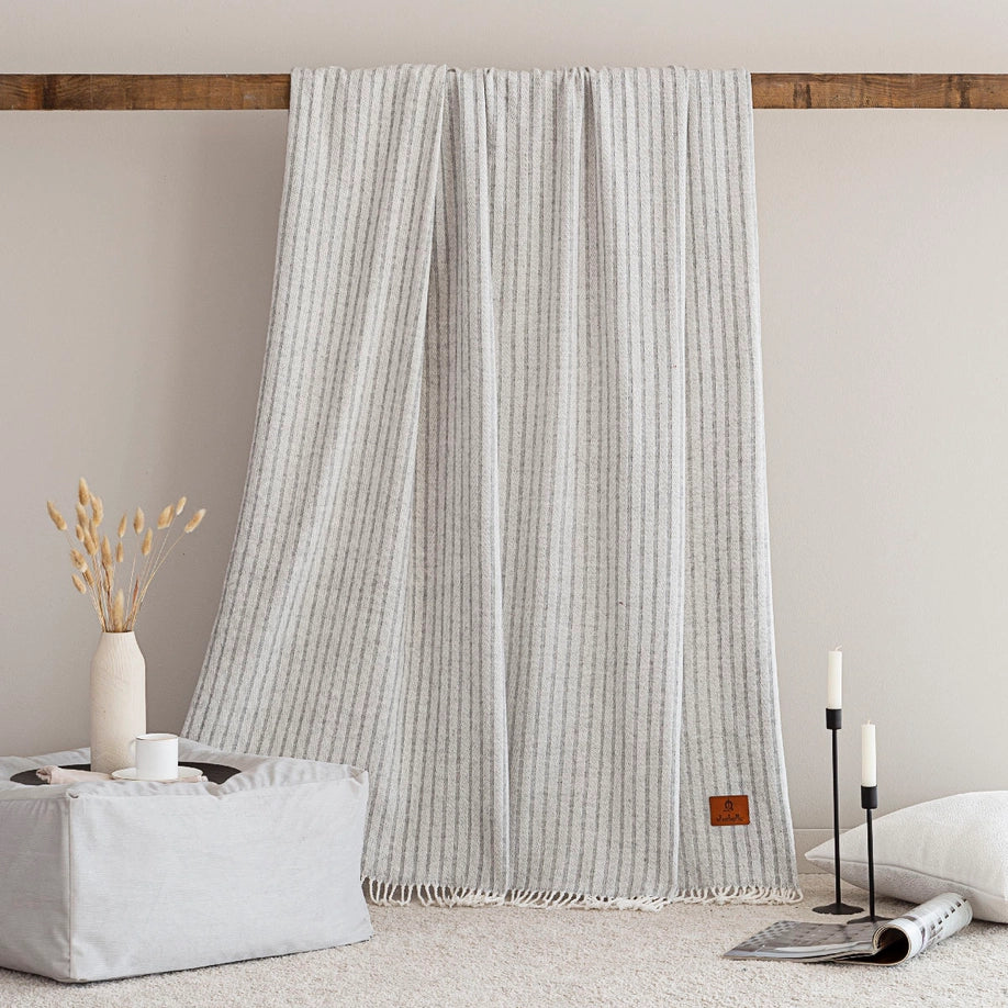 Manta plaid ARACENA - Gris