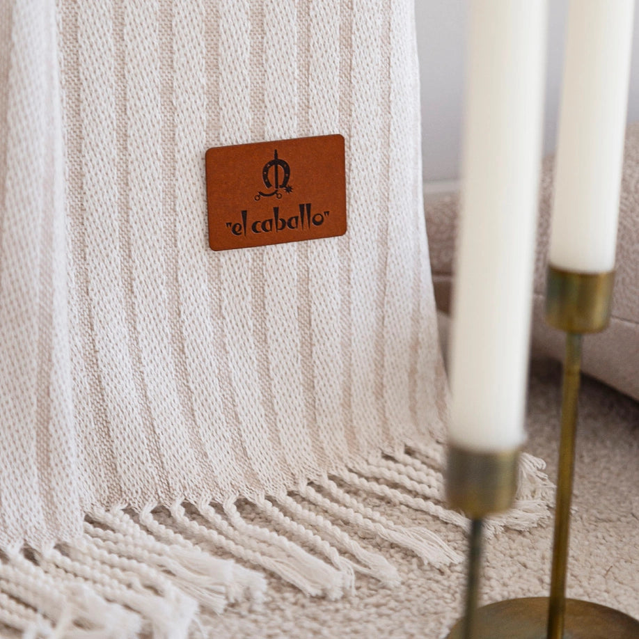 Manta plaid ARACENA - Taupe