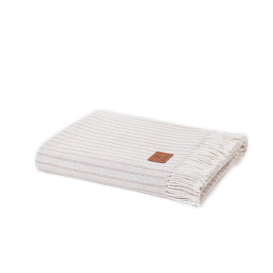 Manta plaid ARACENA - Taupe