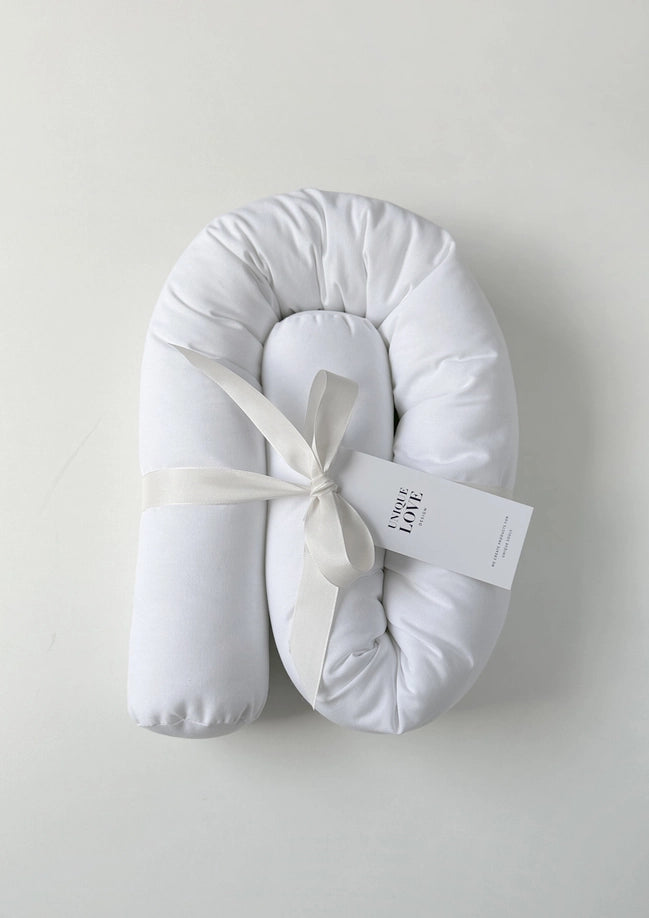 Rollo de cojín para cestas de bebé | blanco