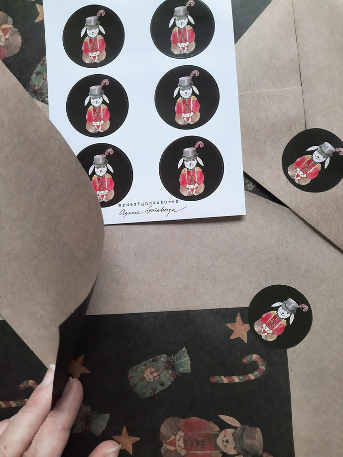 Juego de 8 pegatinas Bunny
