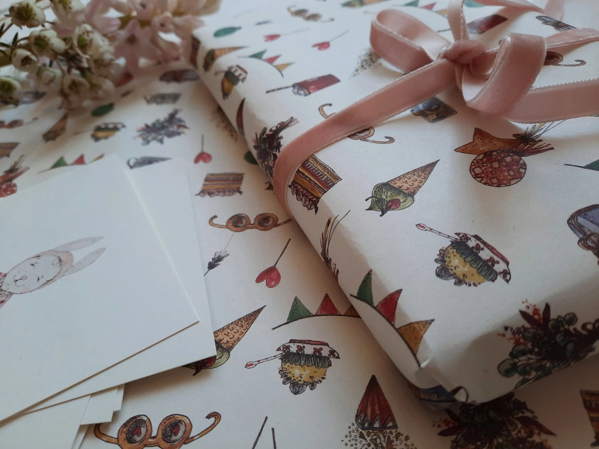 Juego de 3 piezas de papel de regalo para fiestas infantiles de color blanco puro