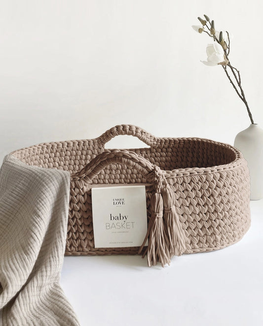 Couffin pour bébé style panier - Taupe chaud