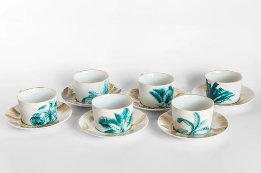 Set of 6 Las Palmas tea cups